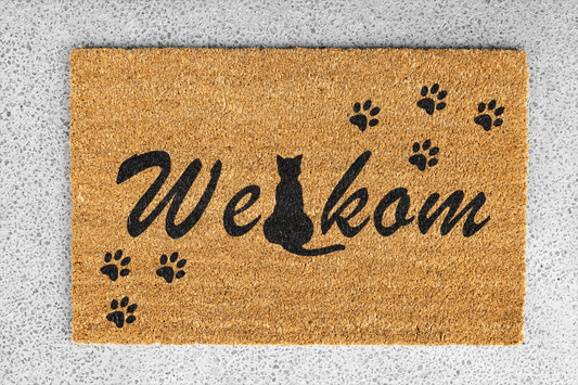 Personalized coir doormat handmade by Coco Matty.