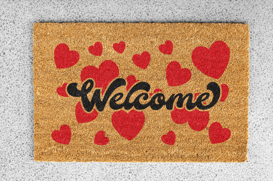 Personalized coir doormat handmade by Coco Matty.