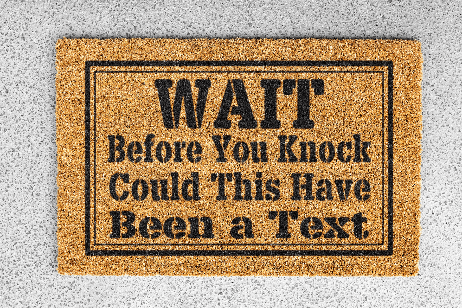 Personalized coir doormat handmade by Coco Matty.