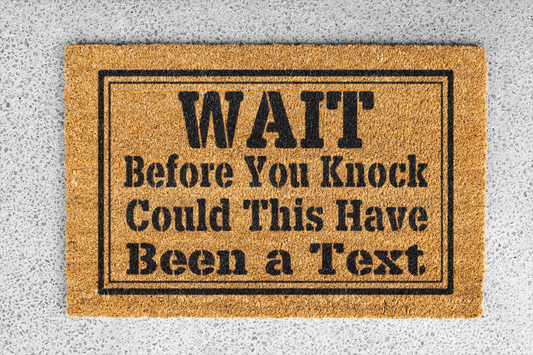 Personalized coir doormat handmade by Coco Matty.
