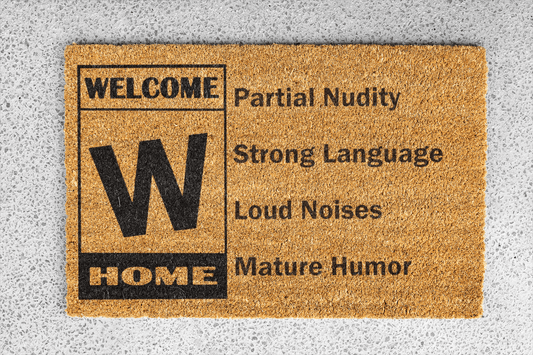 Personalized coir doormat handmade by Coco Matty.