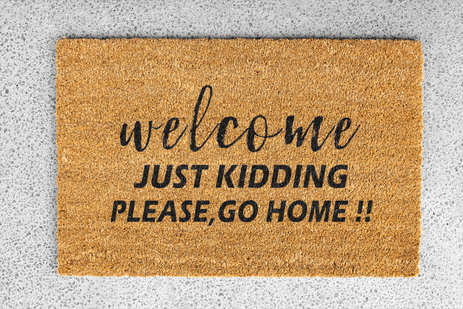 Personalized coir doormat handmade by Coco Matty.