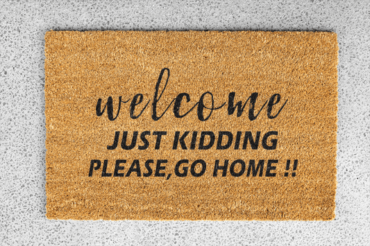 Personalized coir doormat handmade by Coco Matty.