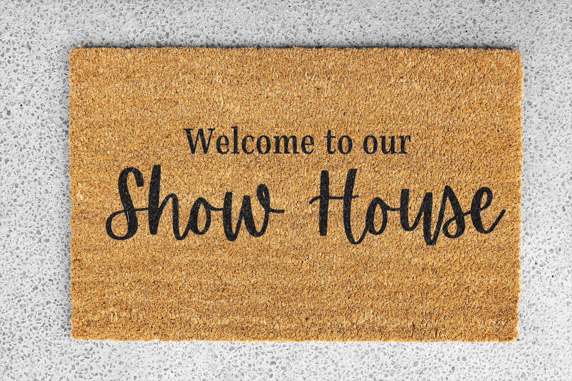 Personalized coir doormat handmade by Coco Matty.