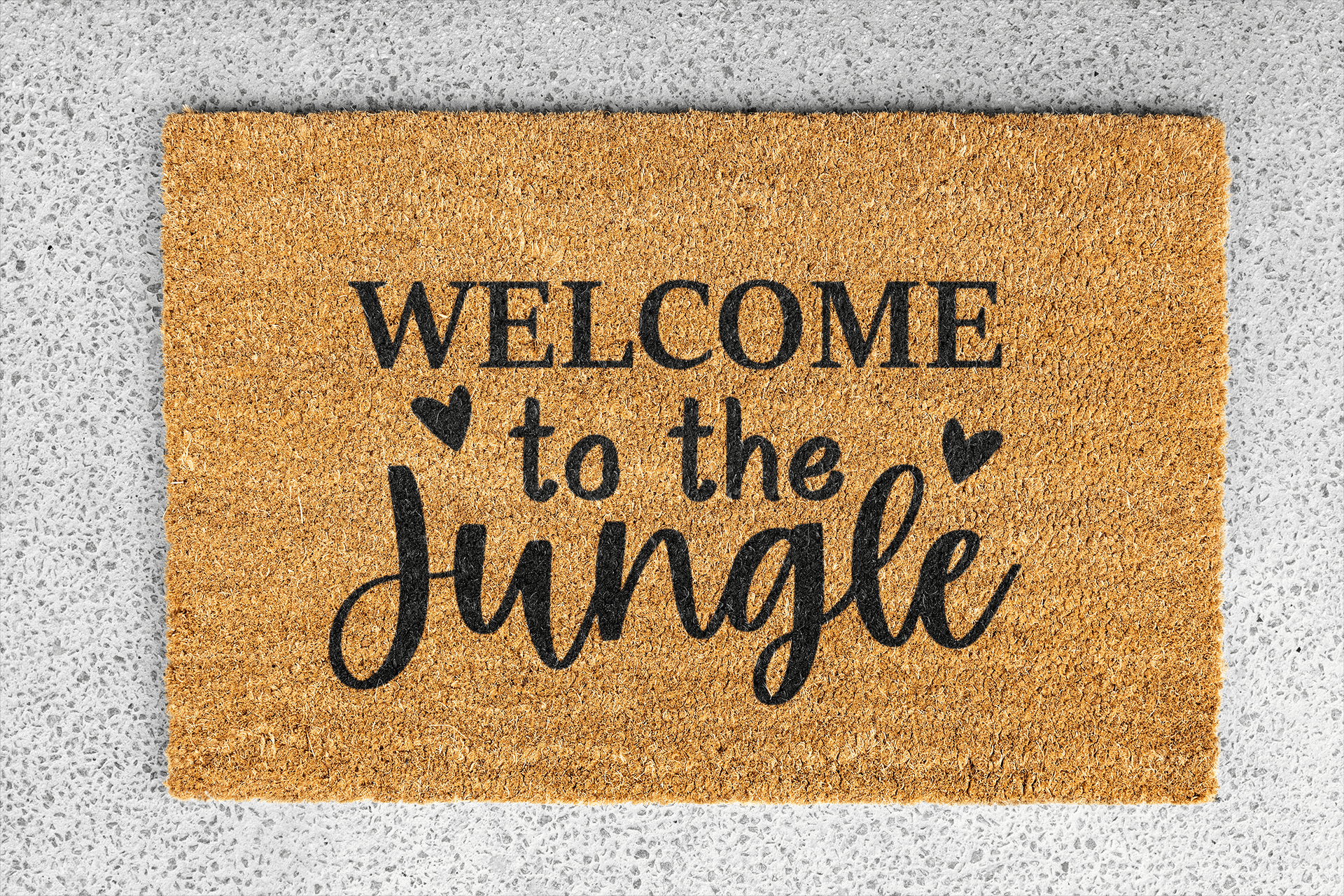 Personalized coir doormat handmade by Coco Matty.