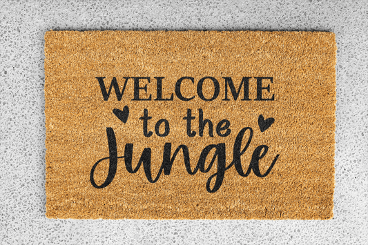 Personalized coir doormat handmade by Coco Matty.