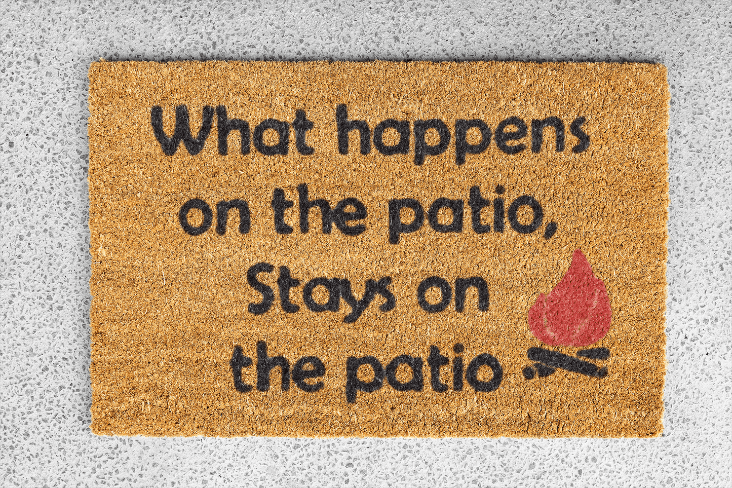 Personalized coir doormat handmade by Coco Matty.