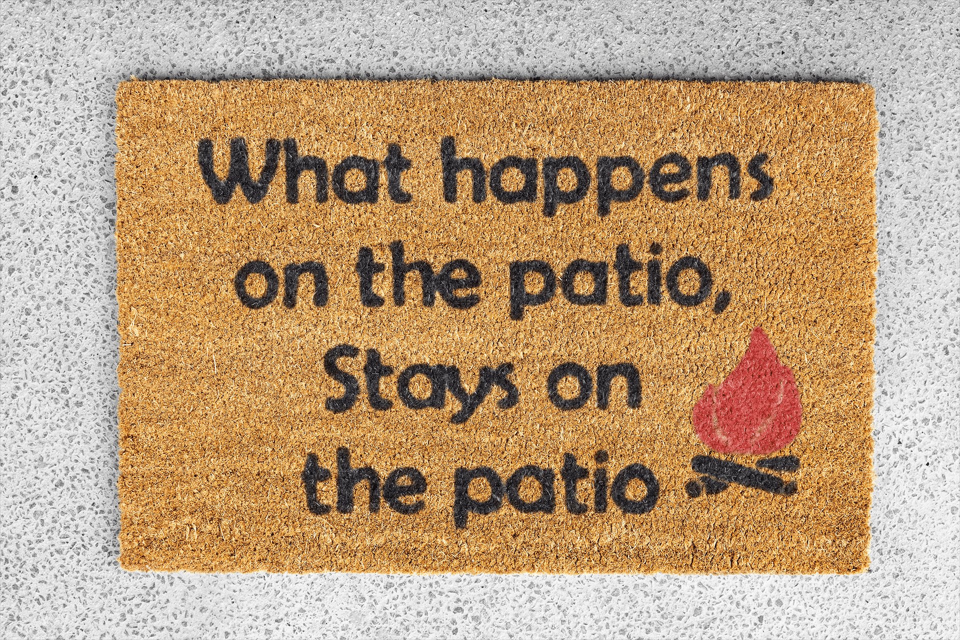 Personalized coir doormat handmade by Coco Matty.