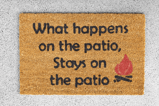 Personalized coir doormat handmade by Coco Matty.