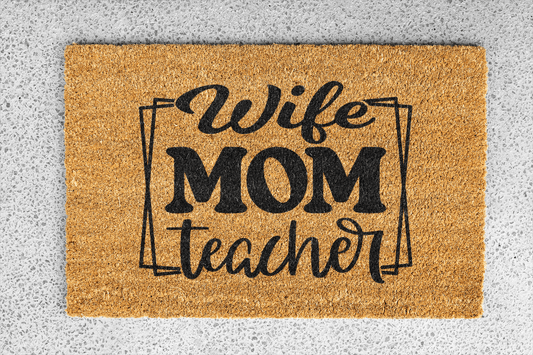 Personalized coir doormat handmade by Coco Matty.