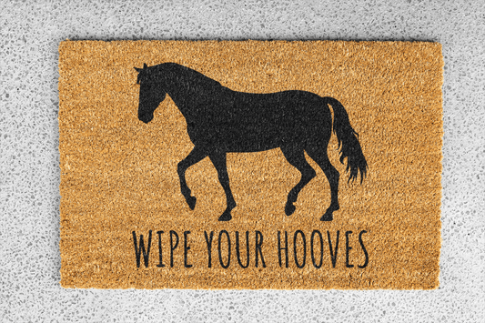Personalized coir doormat handmade by Coco Matty.