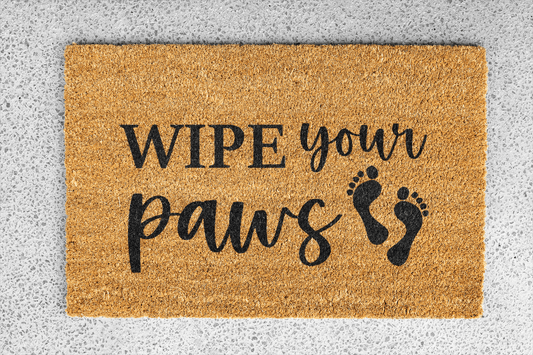 Personalized coir doormat handmade by Coco Matty.