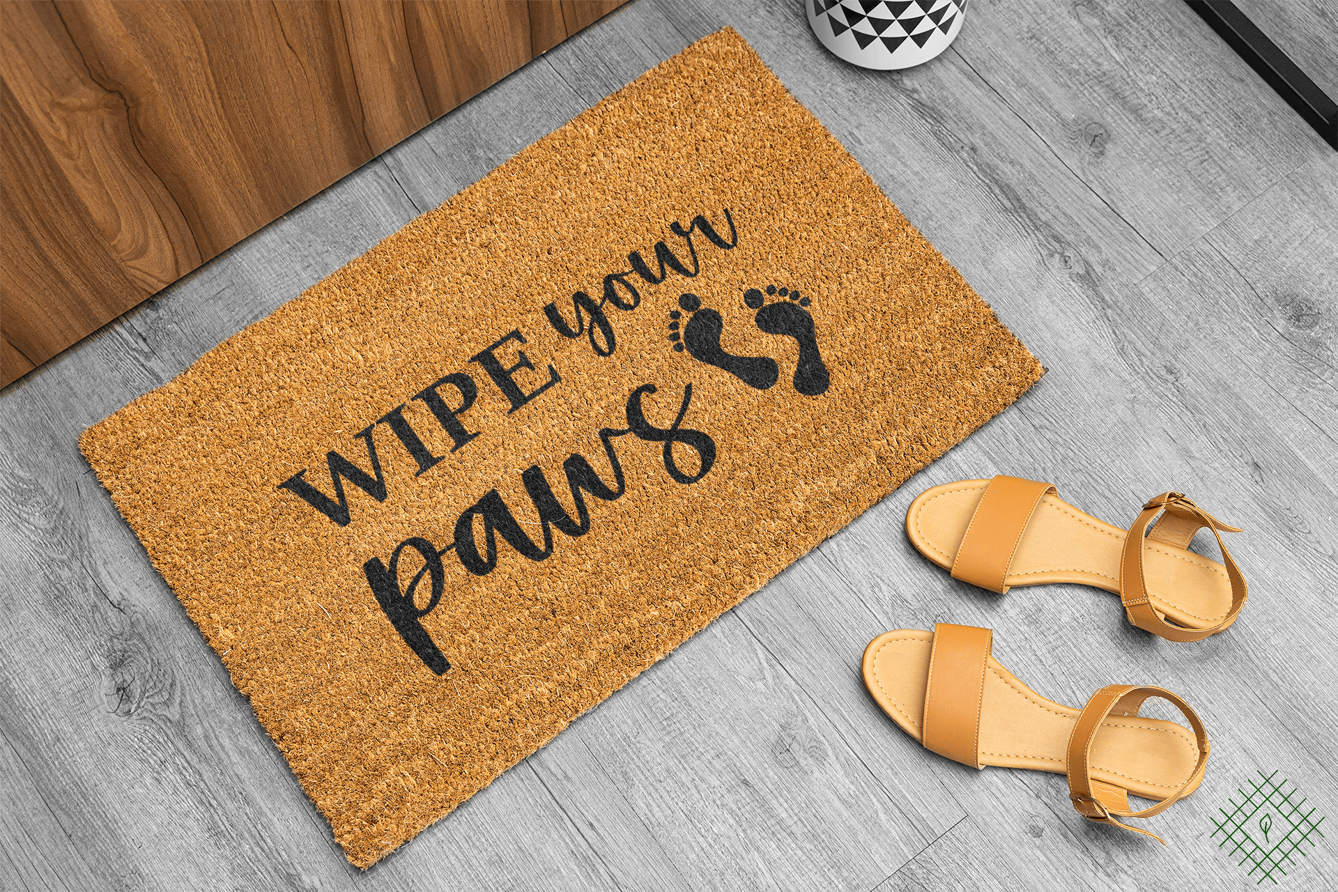 Personalized coir doormat handmade by Coco Matty.