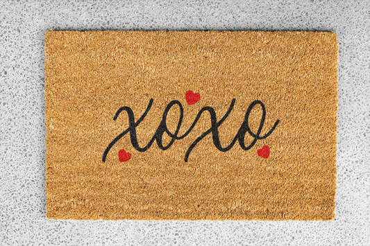 Personalized coir doormat handmade by Coco Matty.