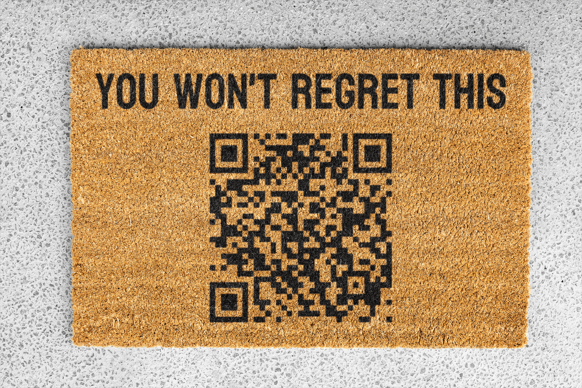 Personalized coir doormat handmade by Coco Matty.
