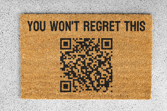 Personalized coir doormat handmade by Coco Matty.