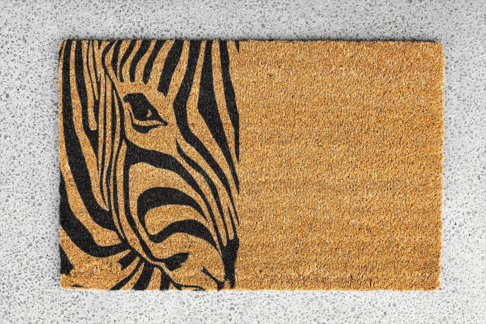 Personalized coir doormat handmade by Coco Matty.