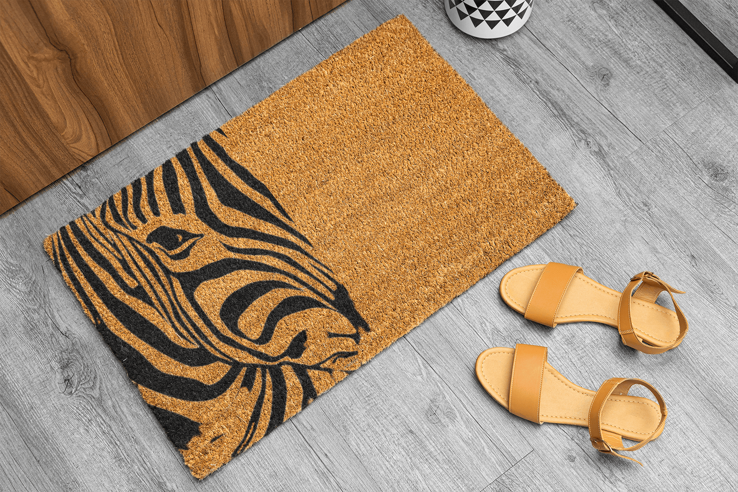 Personalized coir doormat handmade by Coco Matty.