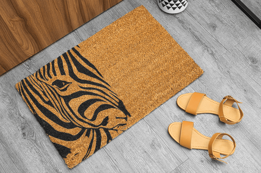 Personalized coir doormat handmade by Coco Matty.