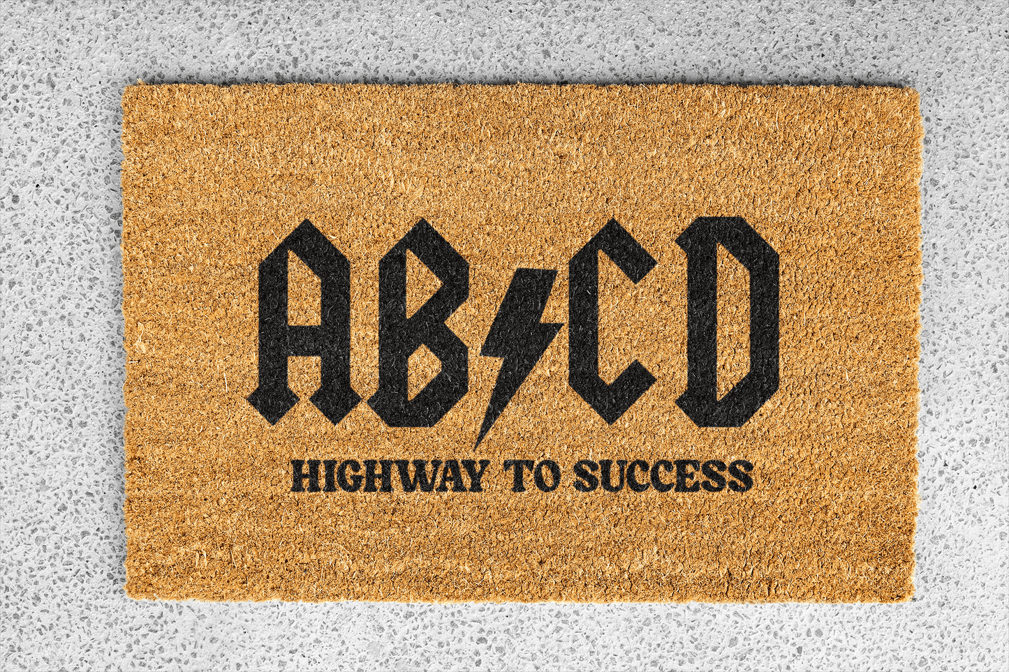 Personalized coir doormat handmade by Coco Matty.