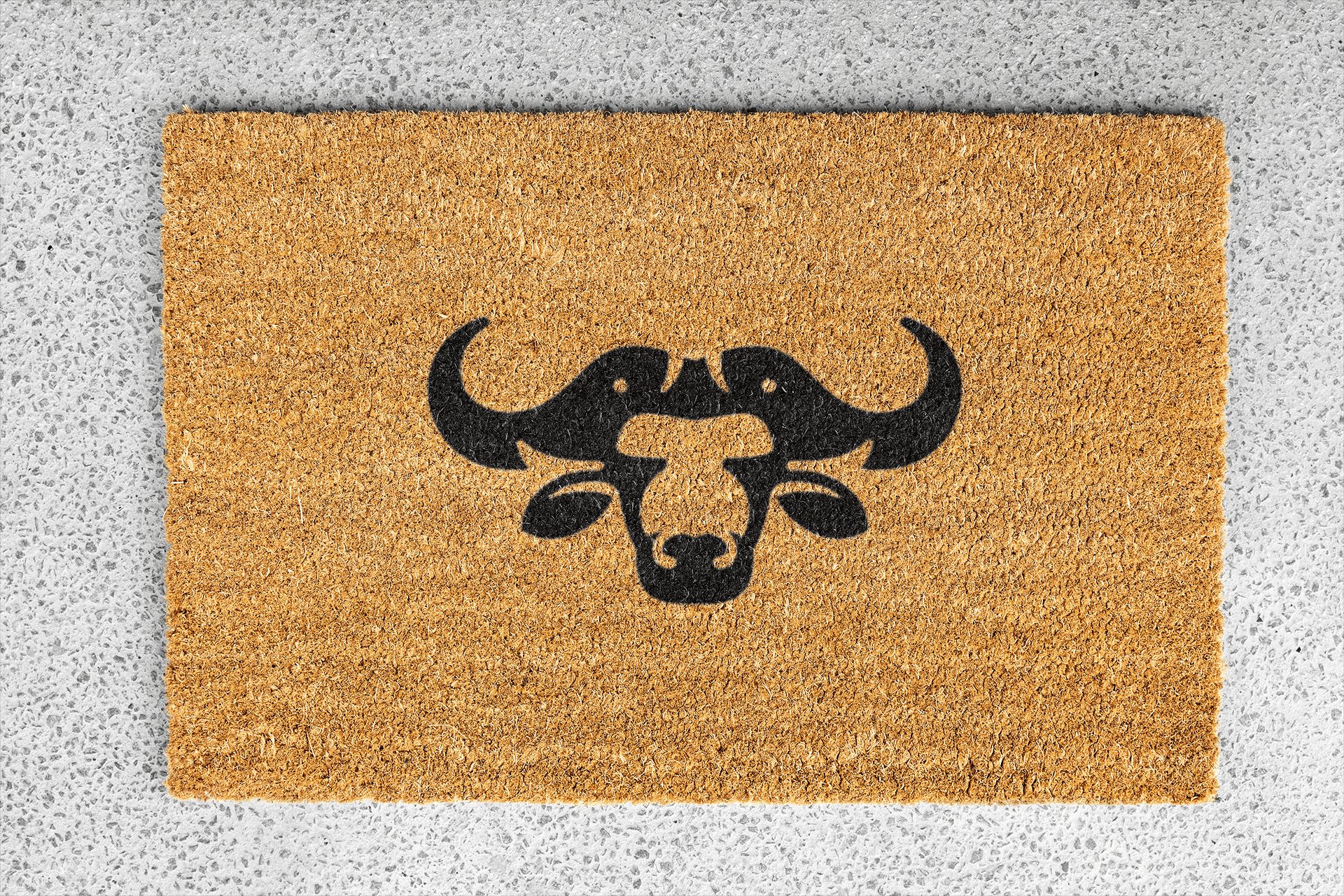 Personalized coir doormat handmade by Coco Matty.