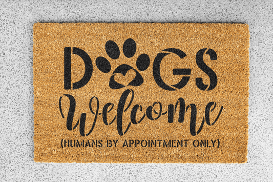 Personalized coir doormat handmade by Coco Matty.
