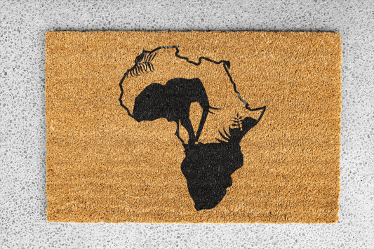 Personalized coir doormat handmade by Coco Matty.