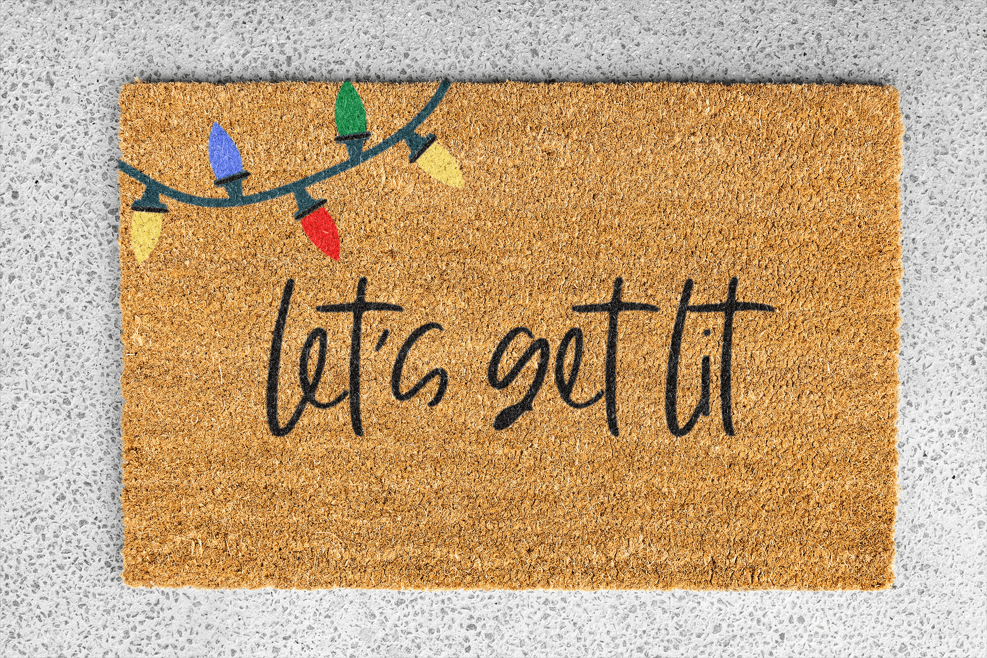 Personalized coir doormat handmade by Coco Matty.