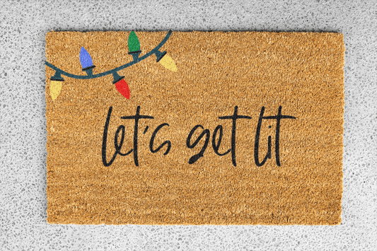 Personalized coir doormat handmade by Coco Matty.