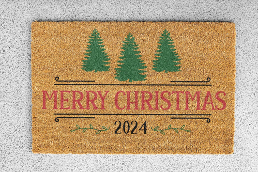 Personalized coir doormat handmade by Coco Matty.
