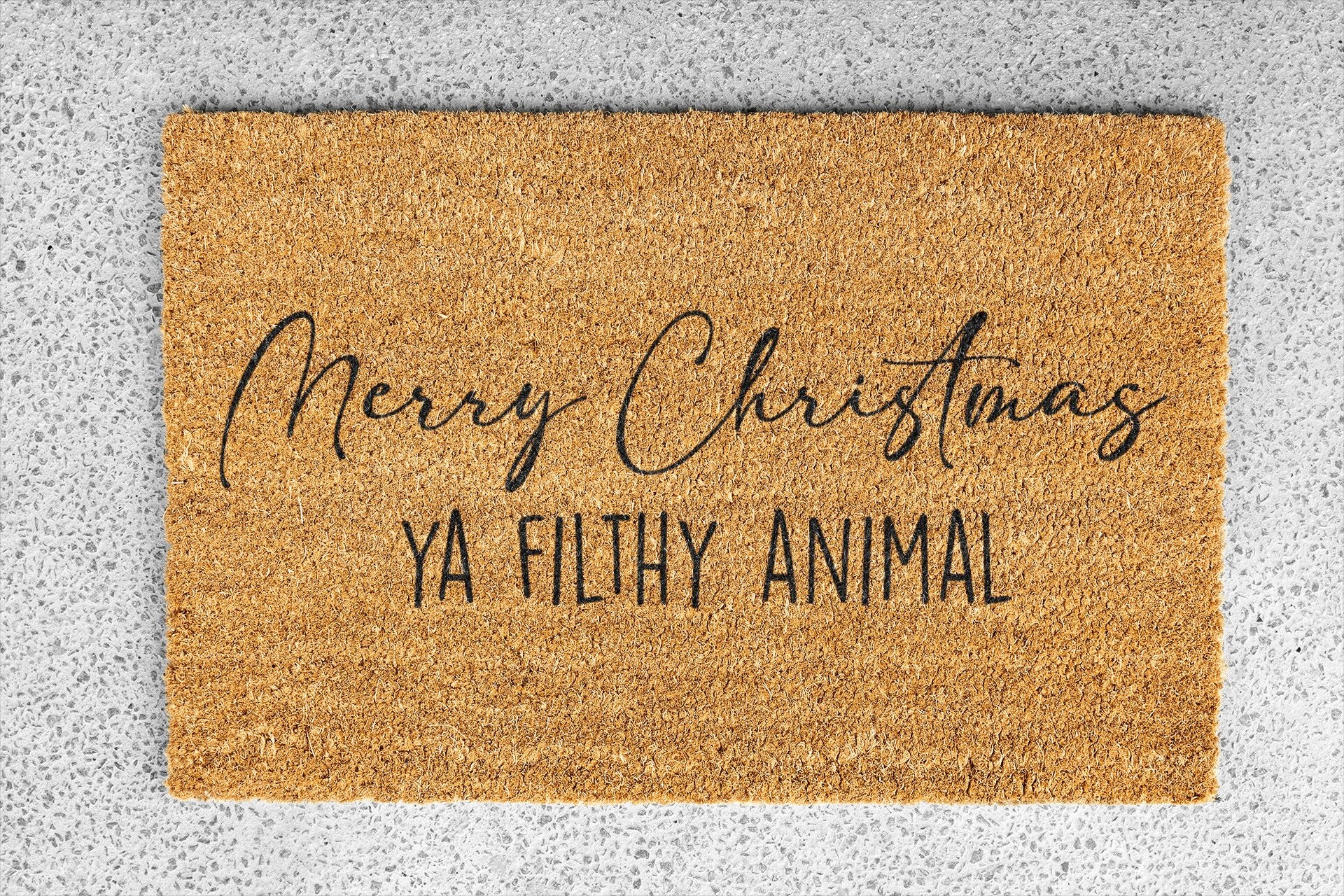 Personalized coir doormat handmade by Coco Matty.