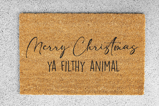 Personalized coir doormat handmade by Coco Matty.
