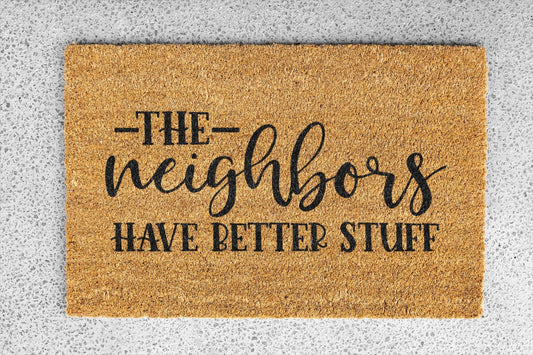 Personalized coir doormat handmade by Coco Matty.