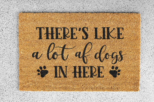 Personalized coir doormat handmade by Coco Matty.