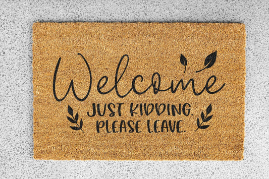 Personalized coir doormat handmade by Coco Matty.