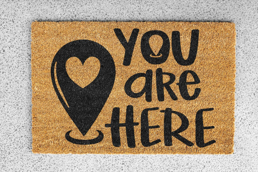 Personalized coir doormat handmade by Coco Matty.