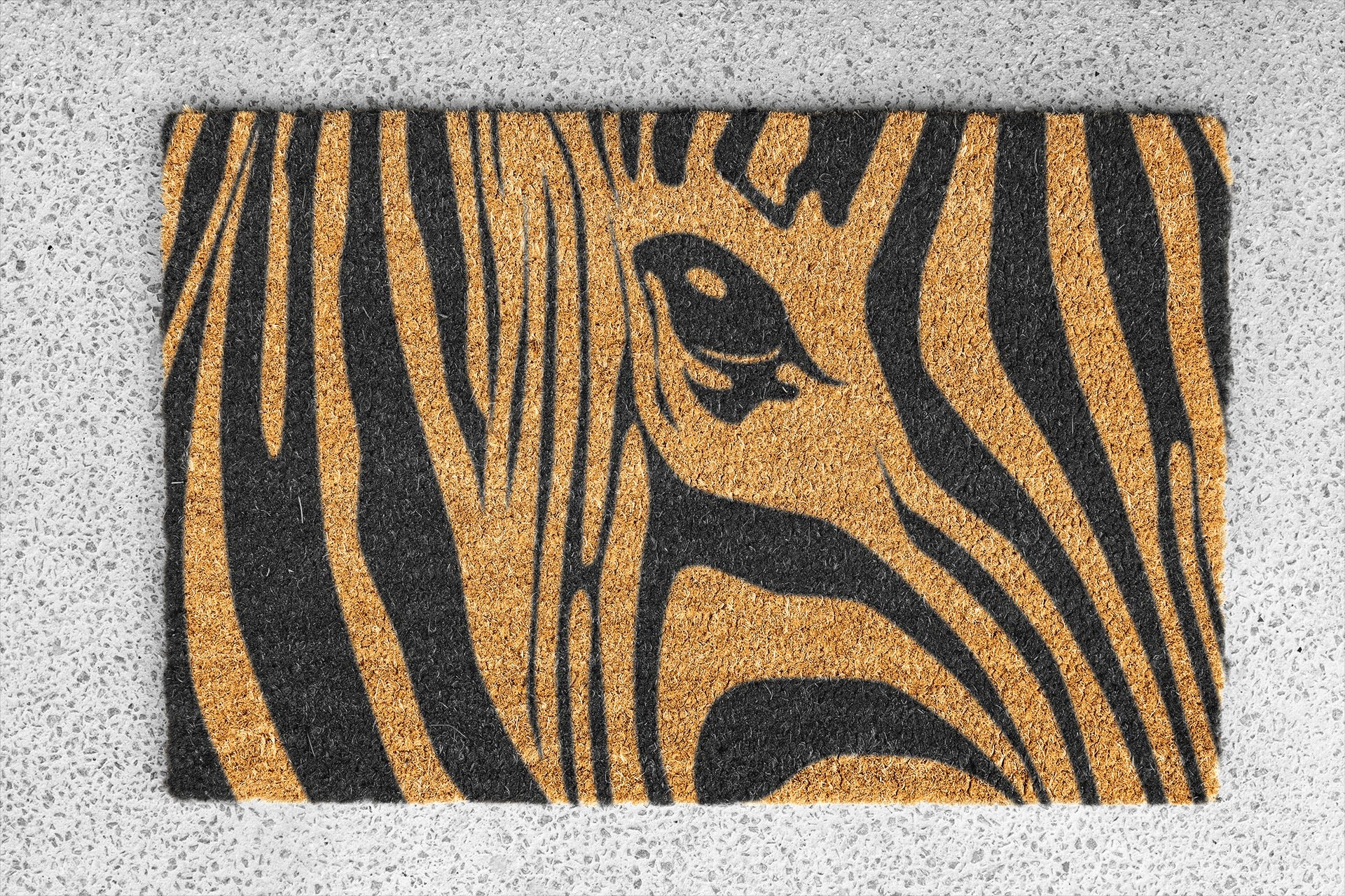 Personalized coir doormat handmade by Coco Matty.