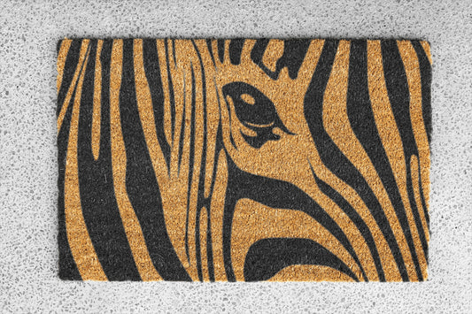 Personalized coir doormat handmade by Coco Matty.